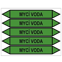 Značení potrubí, mycí voda